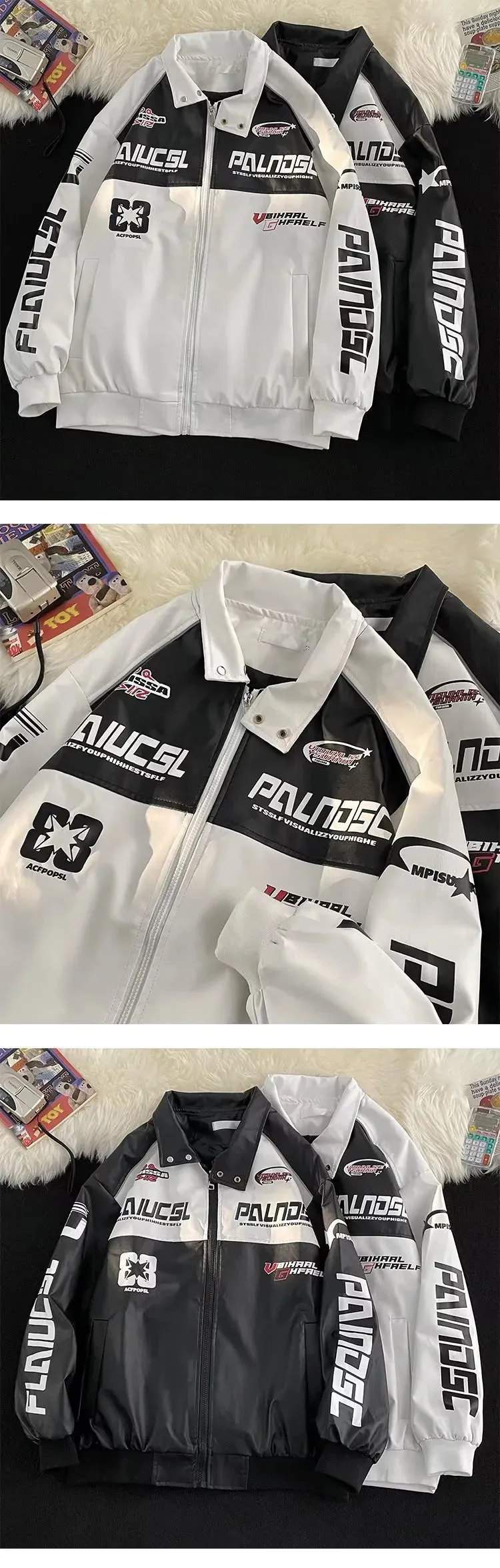 Baseball Bomber jacket Autumn winter warm clothing leather jacket Outdoor motorcycle travel jacket trend