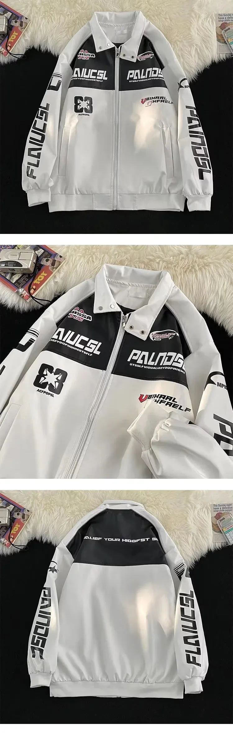 Baseball Bomber jacket Autumn winter warm clothing leather jacket Outdoor motorcycle travel jacket trend