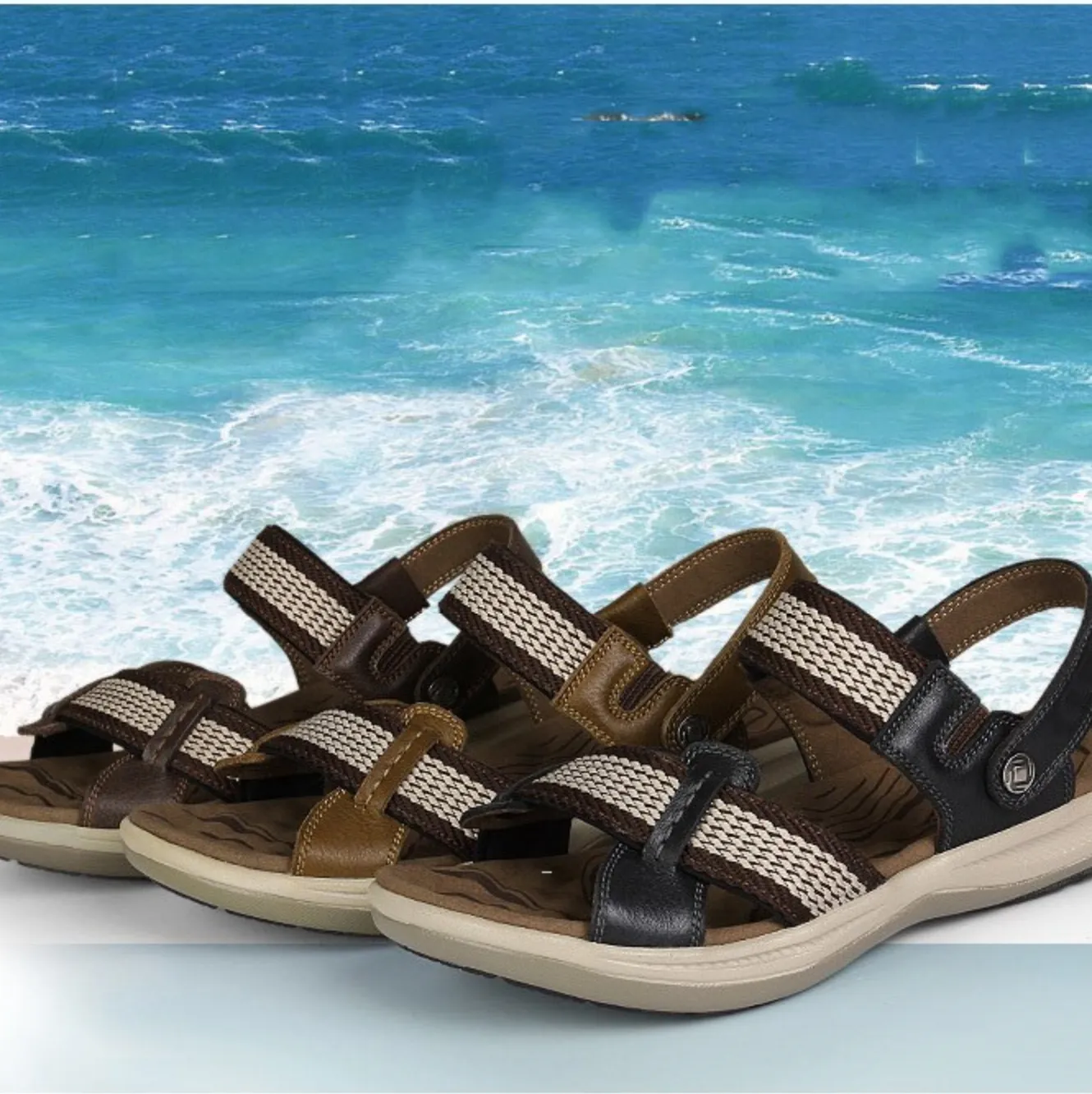 Cuzcare Orthopedic Sandals Women Leather Comfortable Summer Arch Support