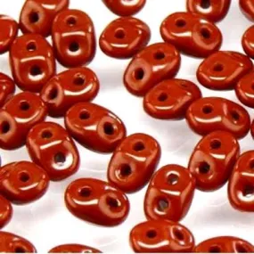 DU0513600 Opaque Chocolate SuperDuo Two Hole Czech Seed Beads Tube