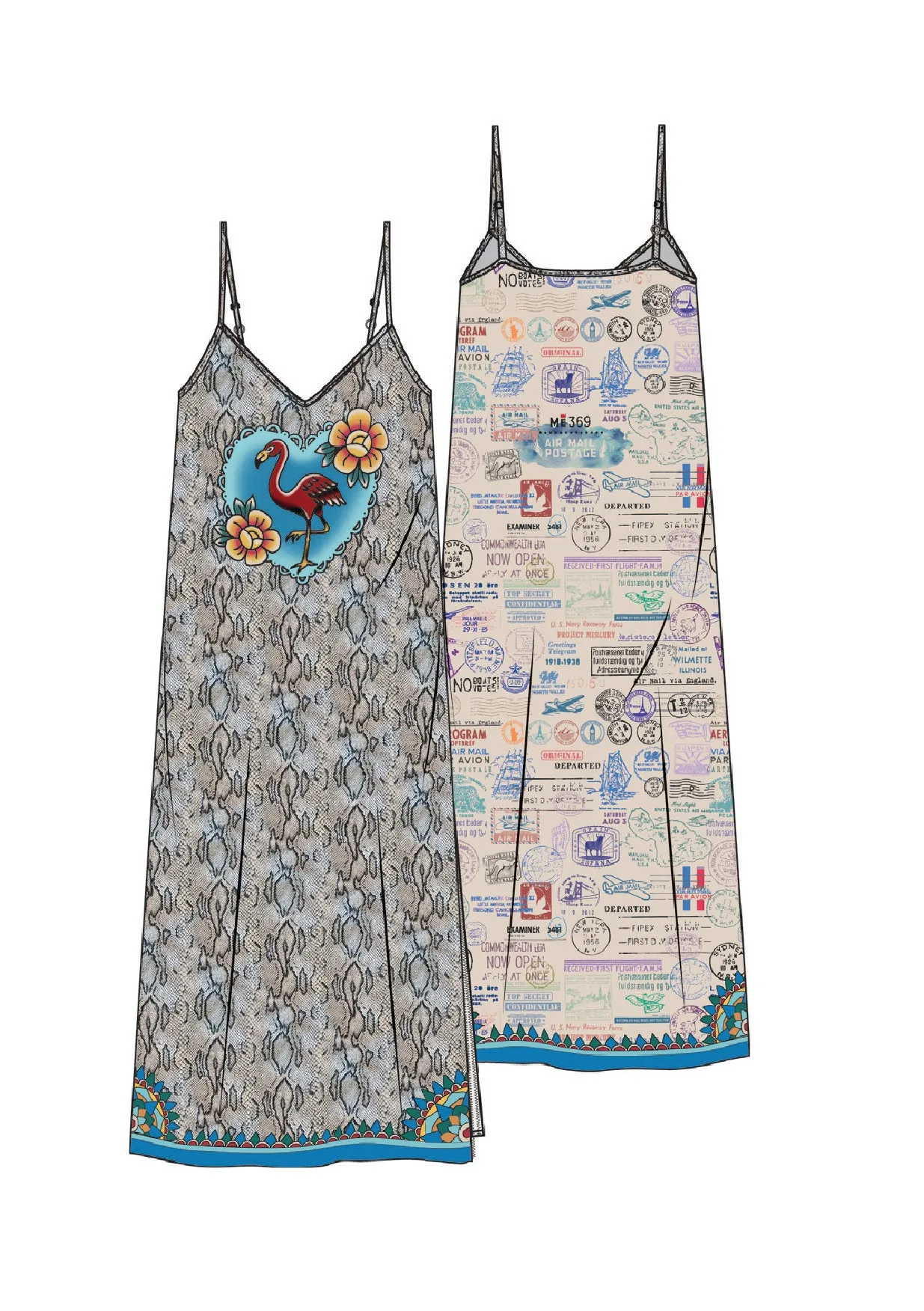 Olivia Snake Camisole Dress