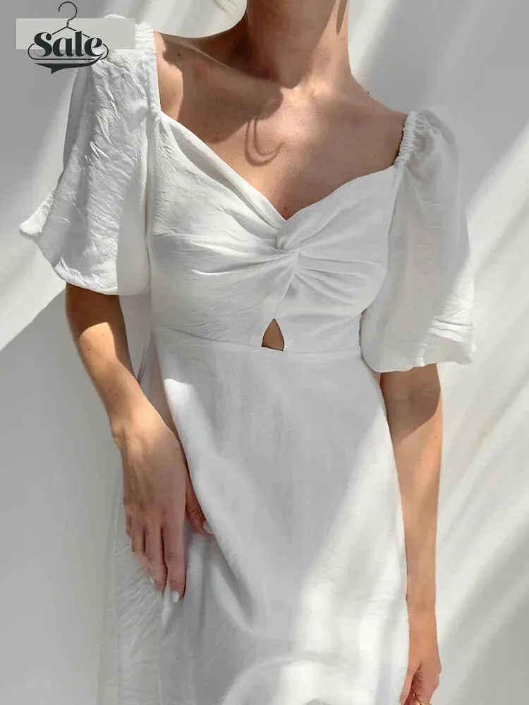 Romantic Off-Shoulder Midi Dress for Bridal Showers