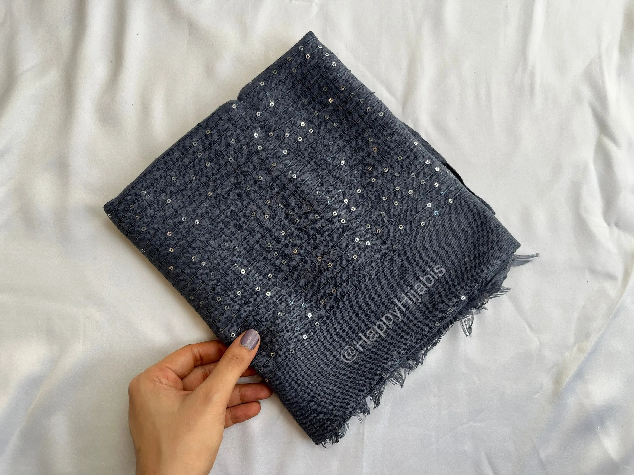 Sequins Cords- Denim Grey